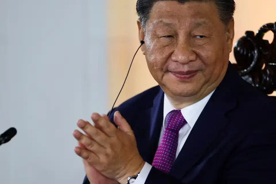 Chinese President Xi Jinping meets with Peru's President Dina Boluarte at the APEC summit in Lima, November 14, 2024.